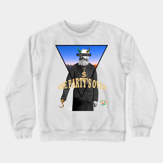 The Party's Over Crewneck Sweatshirt by jonathanquiver